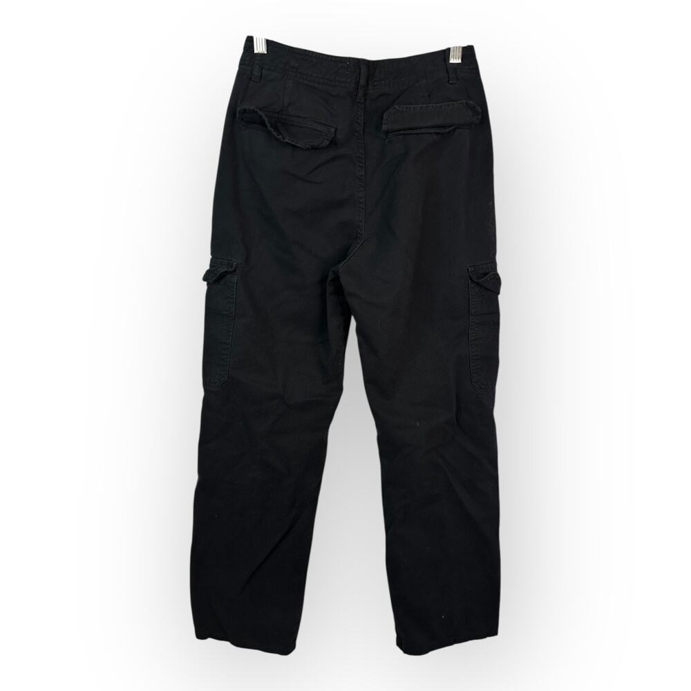 Zara Womens size 4 Cargo Wide Leg Pants Jeans Black Y2K Grunge Streetwear - Picture 3 of 8